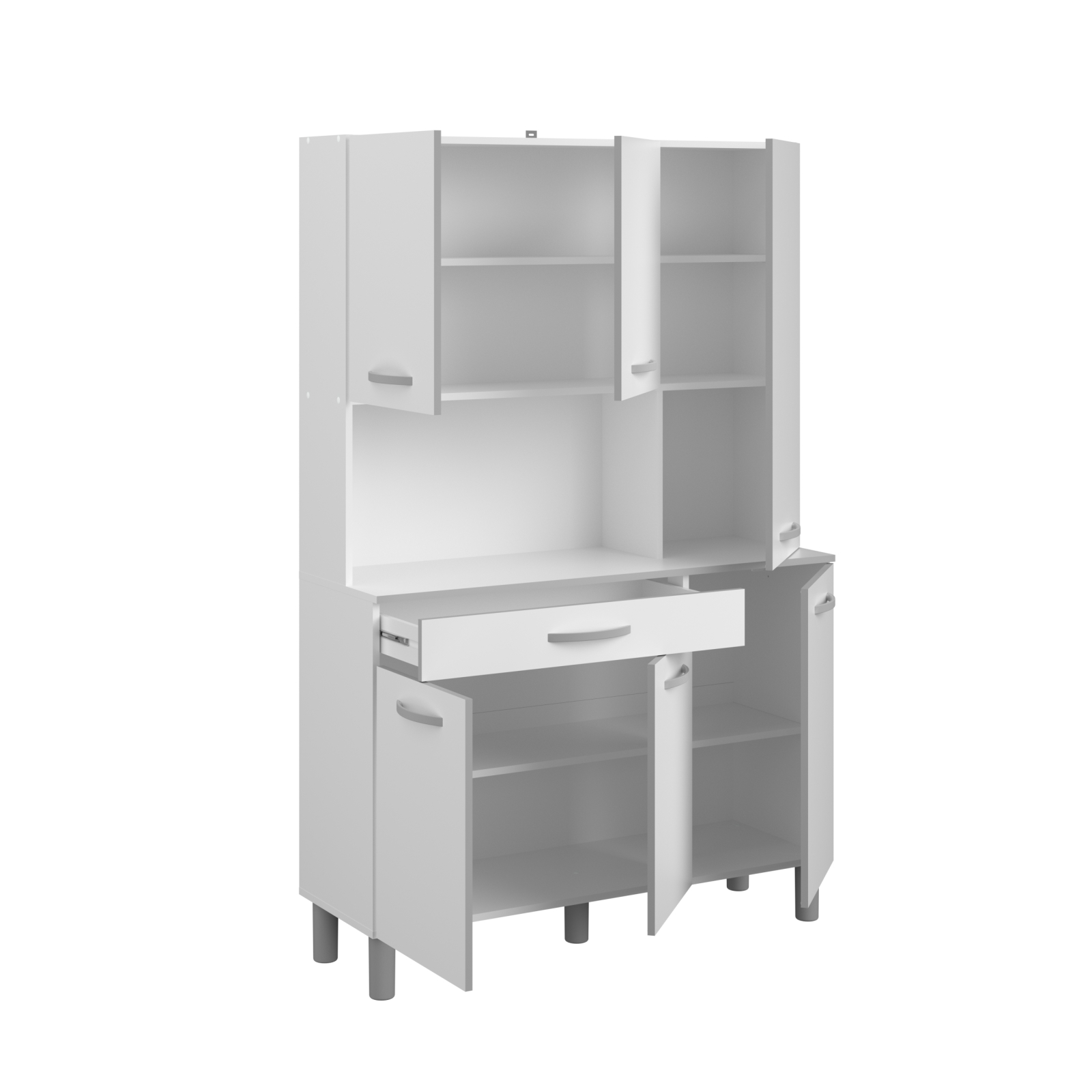 2-teiliges Buffet-Set SEASON 1 - weiß - mit Beistellschrank