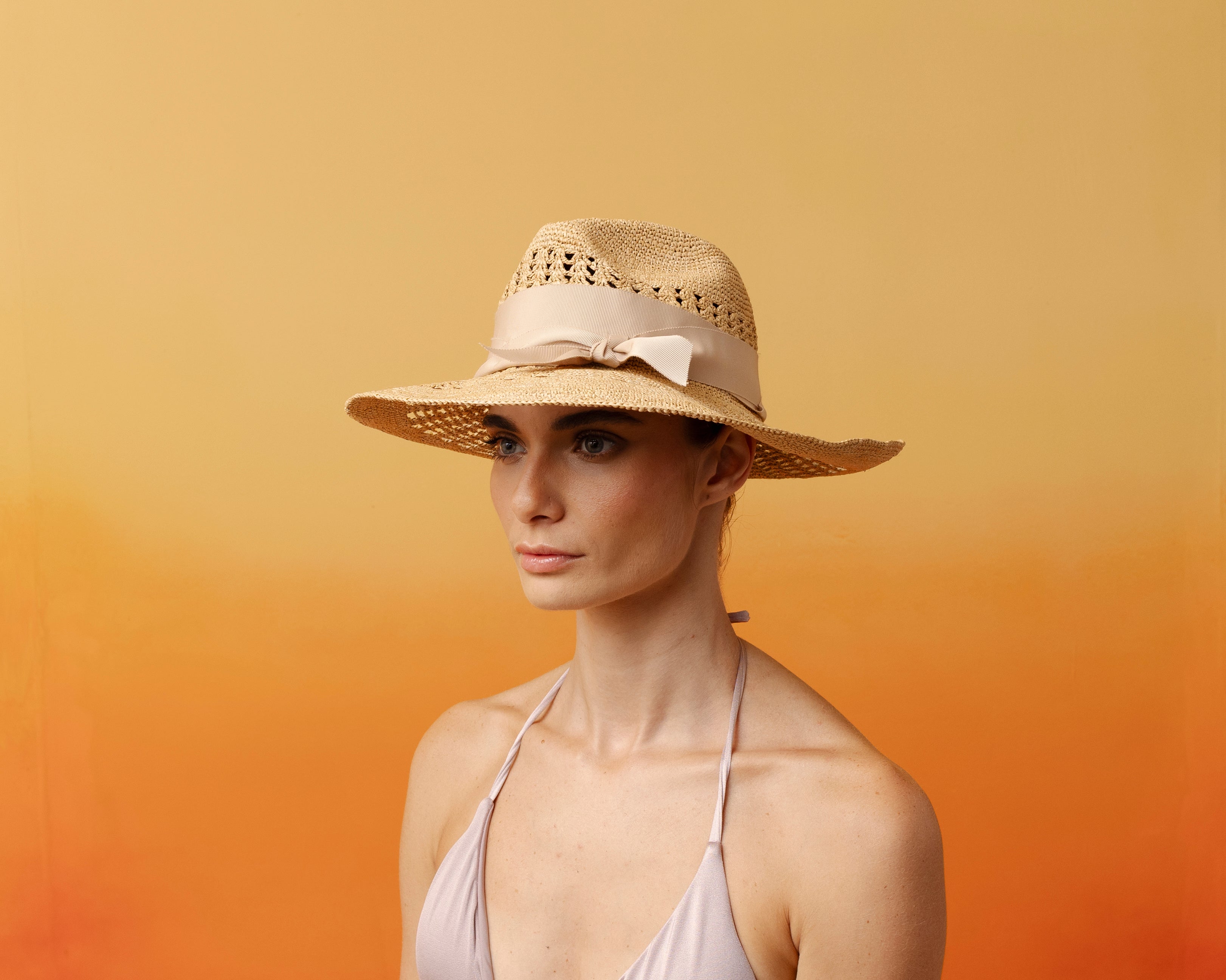 Chapeau Panama en crochet ajouré