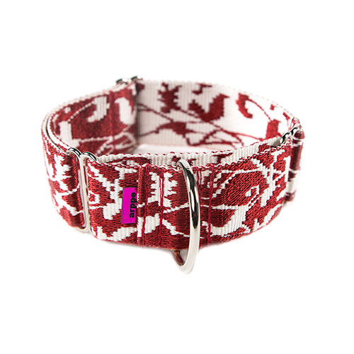 Coleira para cães Arppe Jacquard vermelha