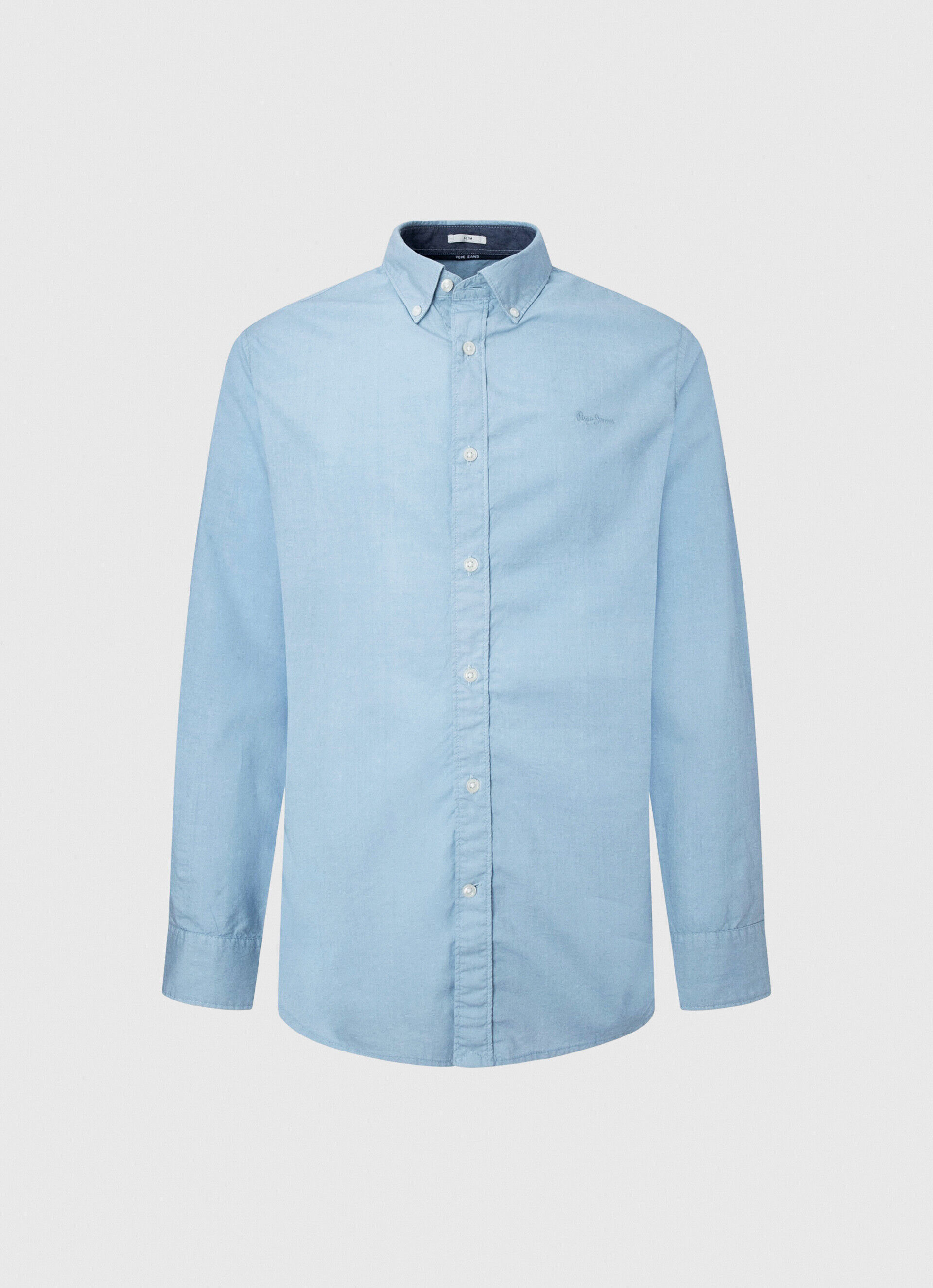 Camisa PEYTON FIT SLIM POPLIN - azul claro