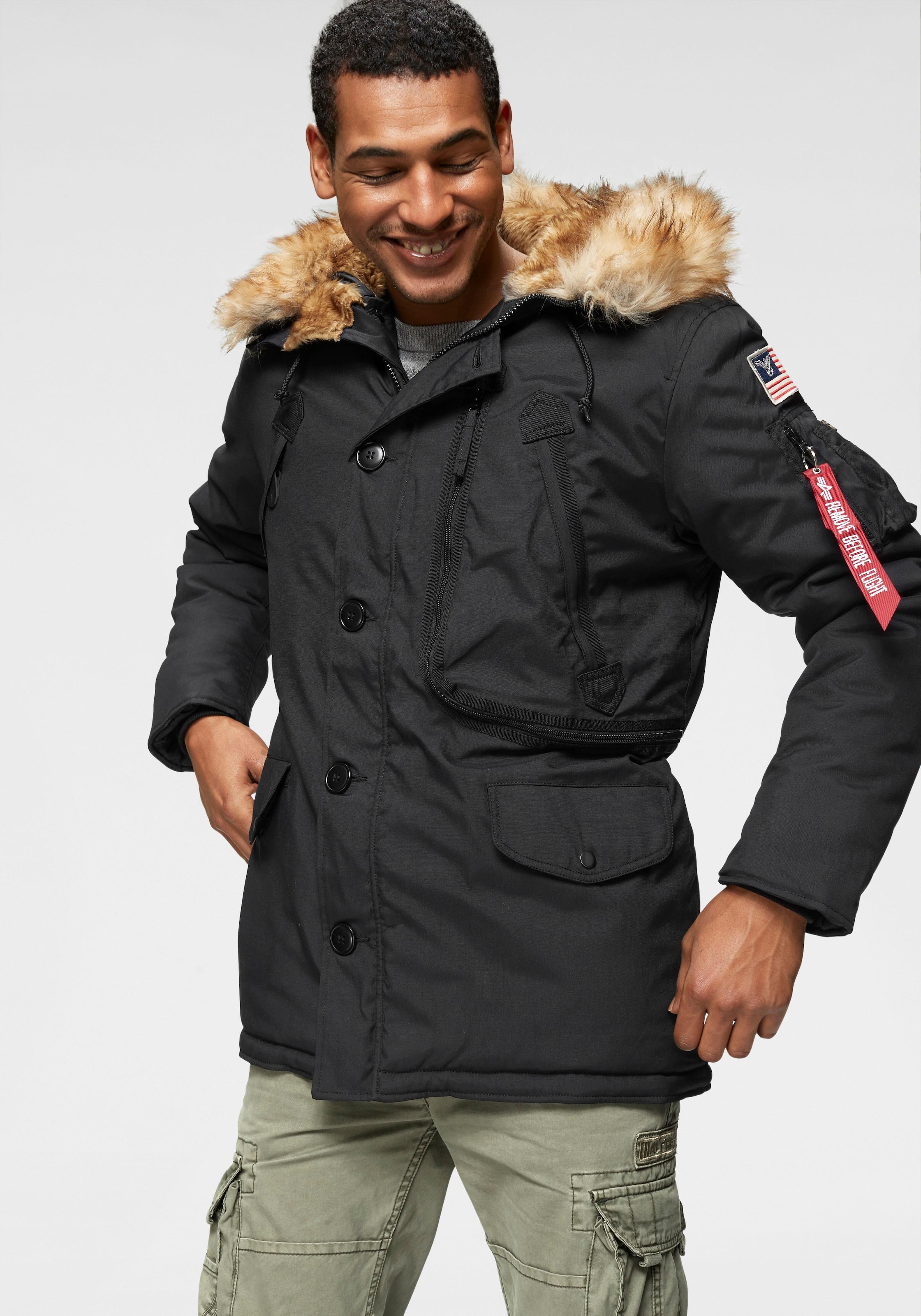 Alpha Industries Parka »POLAR JACKET« mit Kapuze