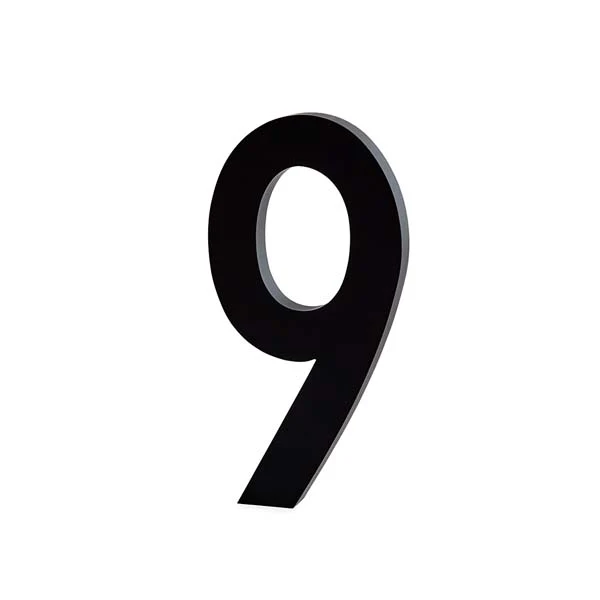 Design Letters  Alu husnummer, sort - H: 5 cm. - Vælg tal