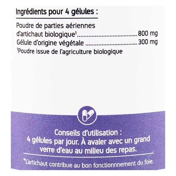 Cápsulas de alcachofra orgânica ecológica Nat & Form - 200 unidades