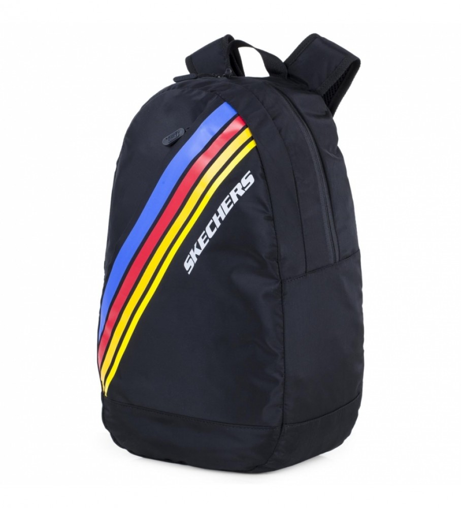 Mochila unissex Skechers com bolso interno para iPad/tablet, Ideal S912, preta - 48 x 31 x 18 cm -