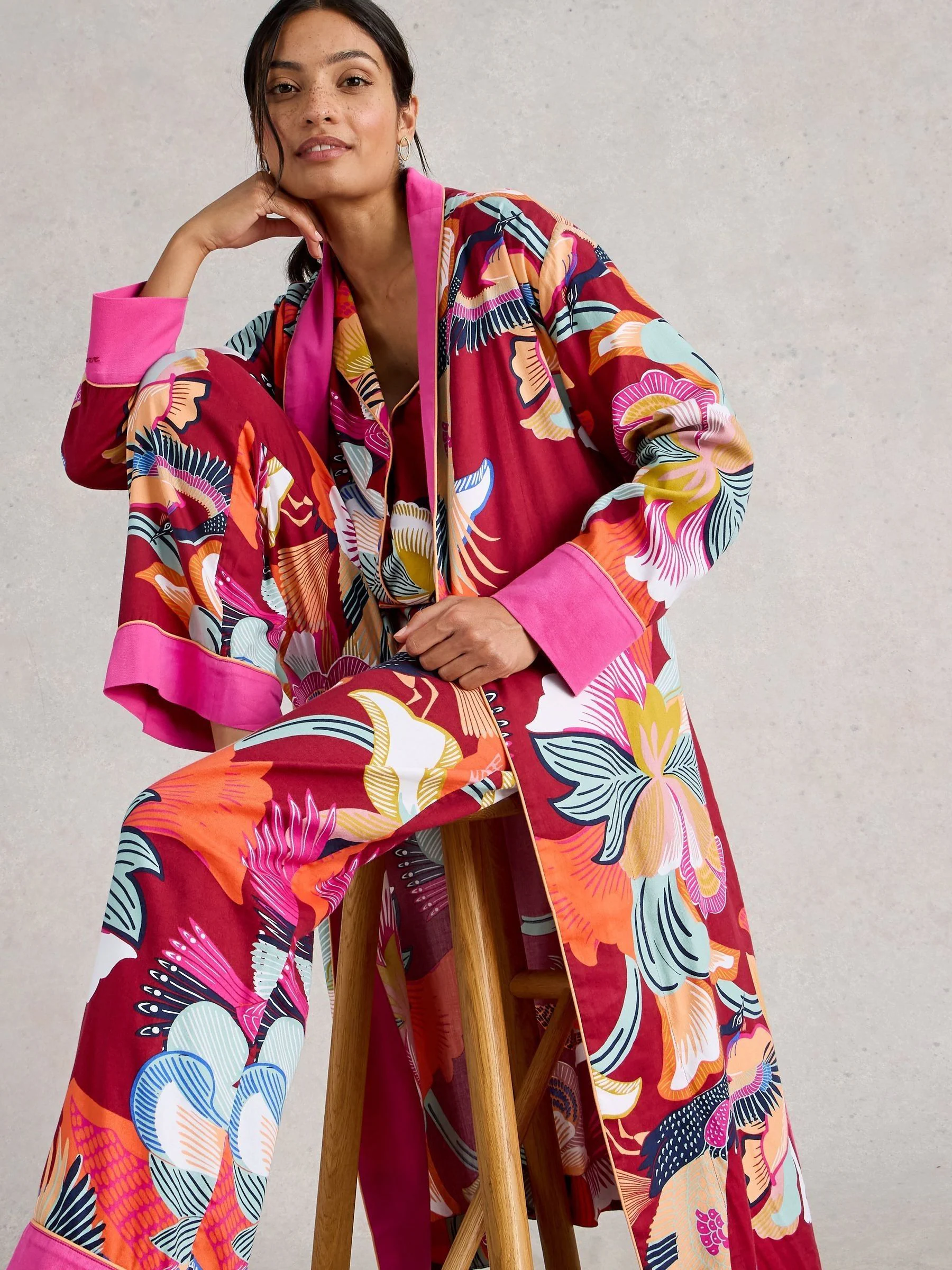 White Stuff Nina Woven Dressing Gown