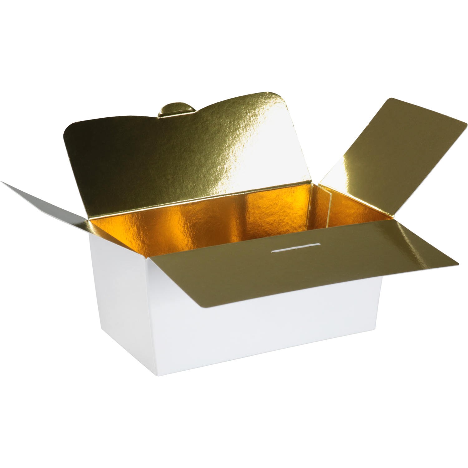 Ballotin, karton + PP, 250gr, 113x62x55mm, wit/goud