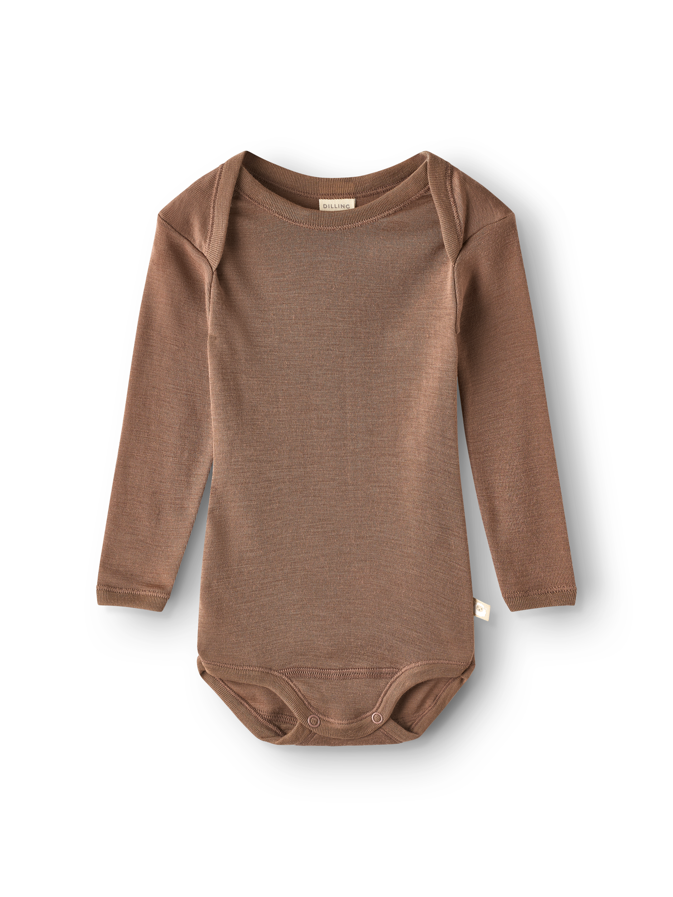 Romper met lange mouw van merinowol voor baby's