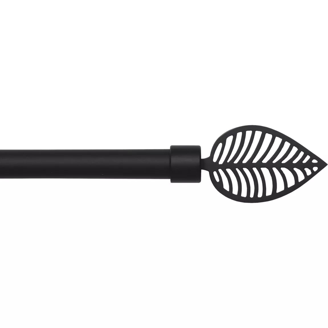 Kit de tringle rideau extensible (L120 - L210 cm / D19 mm) Amazonia Noir mat