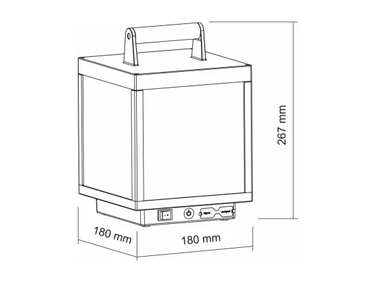 Lanterne solaire à visière LED alimentée par batterie 3,5 W, IP54 noire