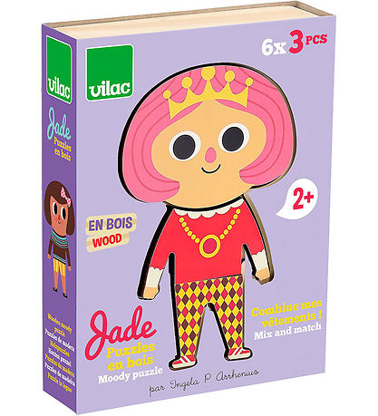 Vilac Puzzlespiel - Holz - 6x3 Teile - Jade
