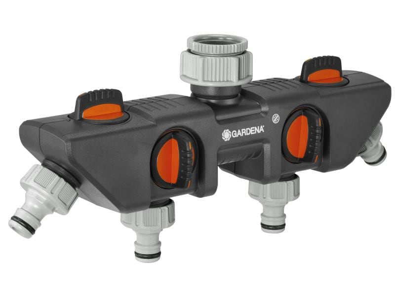 GARDENA Wasserverteiler 8194-20 4-Wege-System Zum Betrieb von bis zu vier Bewässerungsgeräten