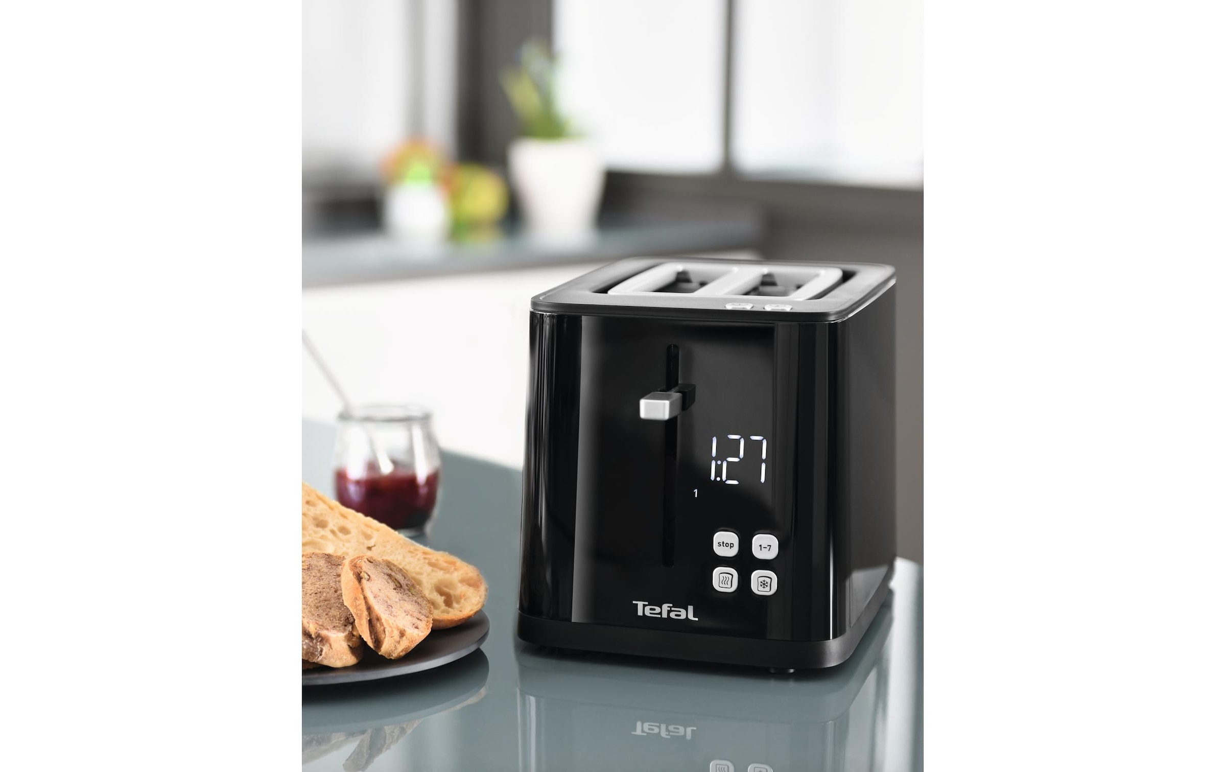 Tefal Toaster »Smart'n Light Schwarz« für 2 Scheiben 850 W