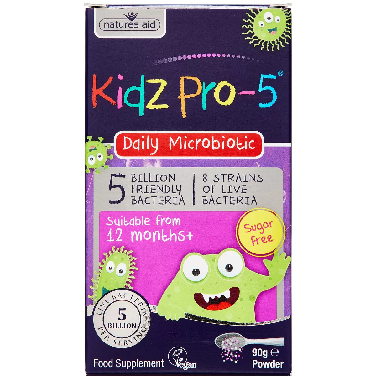Natures Aid Kidz Pro-5 Mælkesyrebakterier - 90 gr