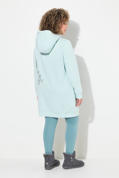 Hoodie, oversized, Gräser, Taschen, Langarm, Kapuzensweater