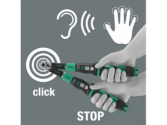 Wera 05075690001, Klik momentnøgle, Nm, Mekanisk, 2,5 - 25 Nm, Sort, Grøn, 330 mm