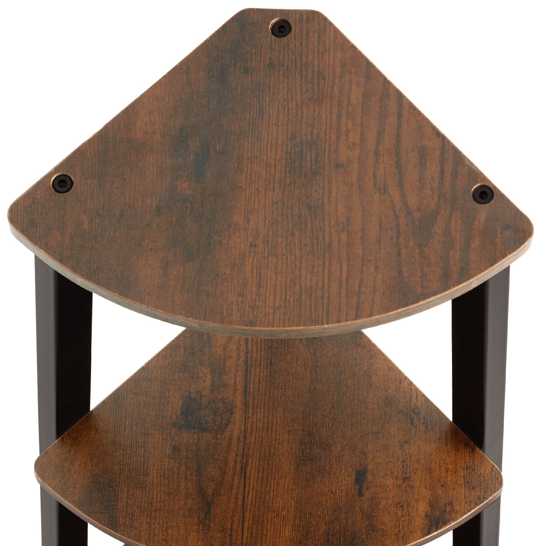 tectake® Eckregal, Industrial Style, mit 5 Ebenen, inklusive Kippschutz, 34 x 34 x 158,5 cm