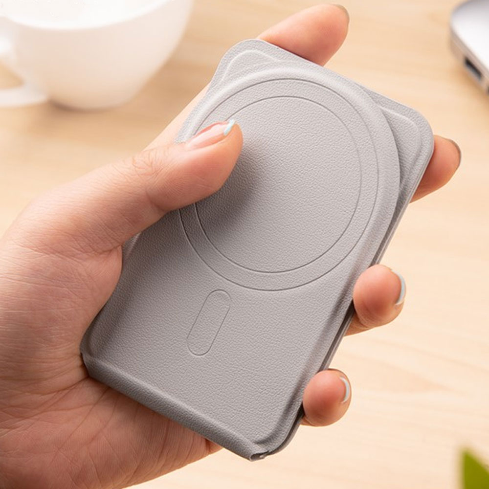 Faltbare Kunstleder Handy / Smartphone Halterung Tisch Ständer - Schwarz