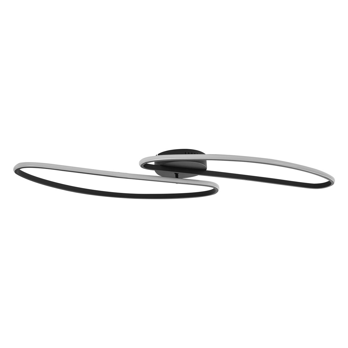 Design plafondlamp zwart 100cm incl. LED 3-staps dimbaar 2-lichts - Pepe
