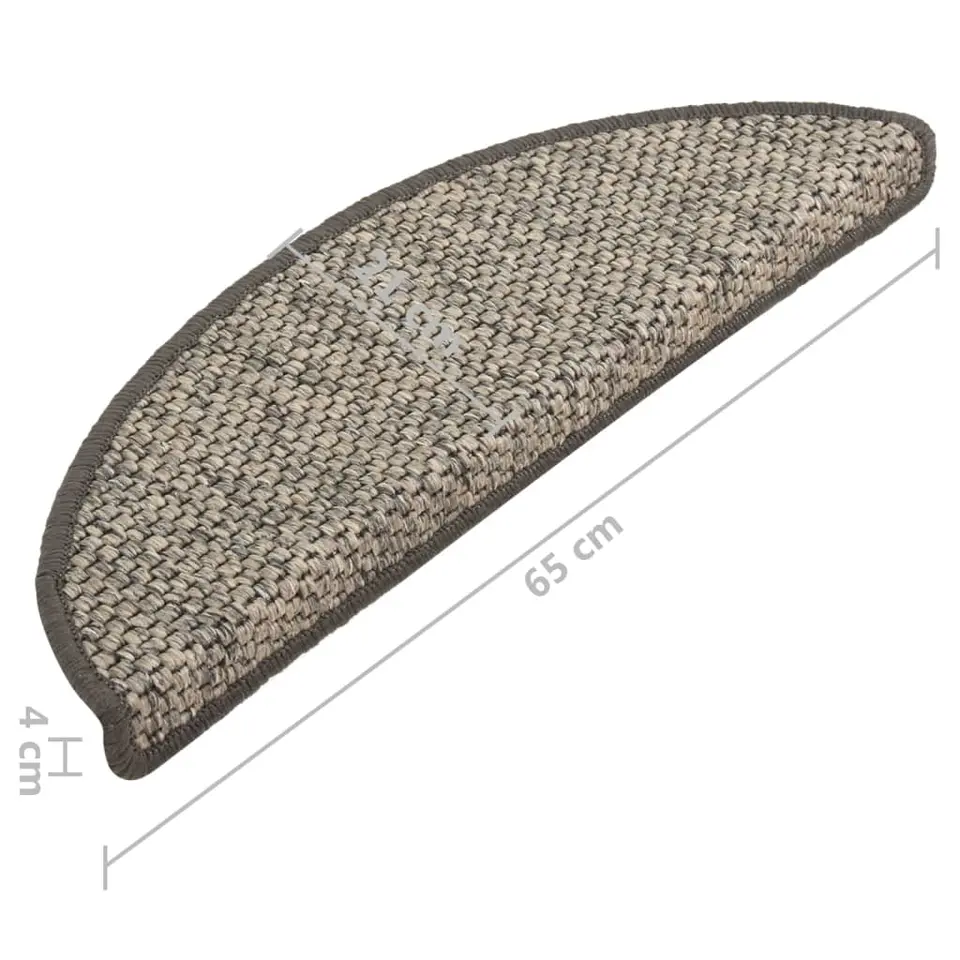 vidaXL - Trapmat - Antraciet - Stof - 65 x 21 x 4 cm - 15 stuks
