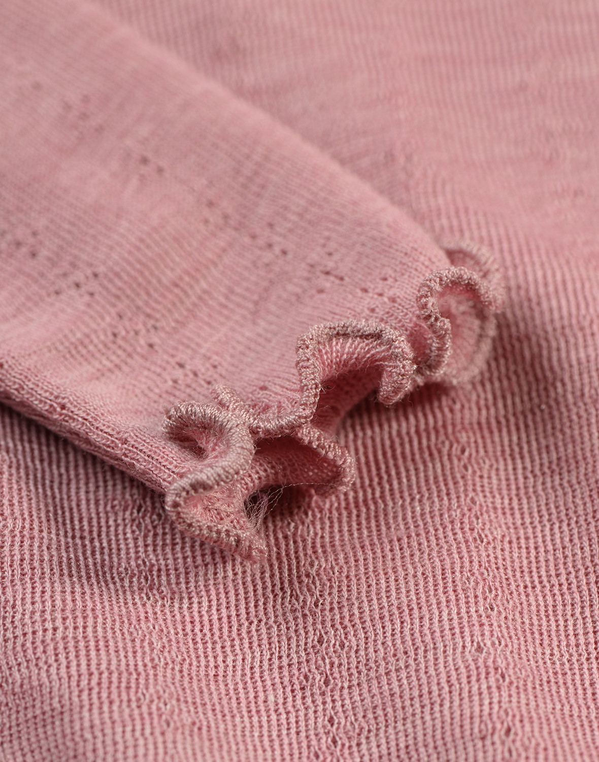 Pointelle shirt van merinowol/zijde voor baby's
