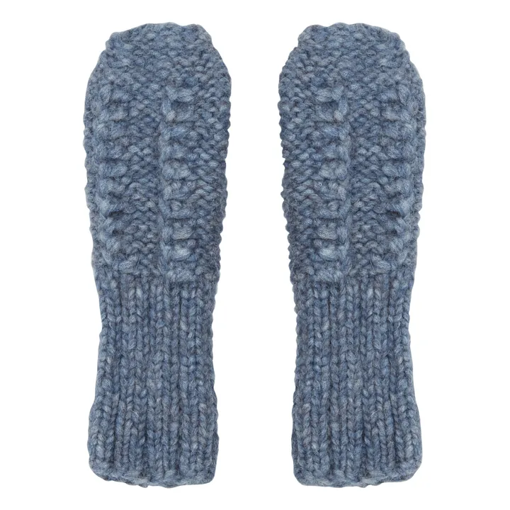 Aymara Moufles Pire Baby Alpaga Laine Merinos | Bleu