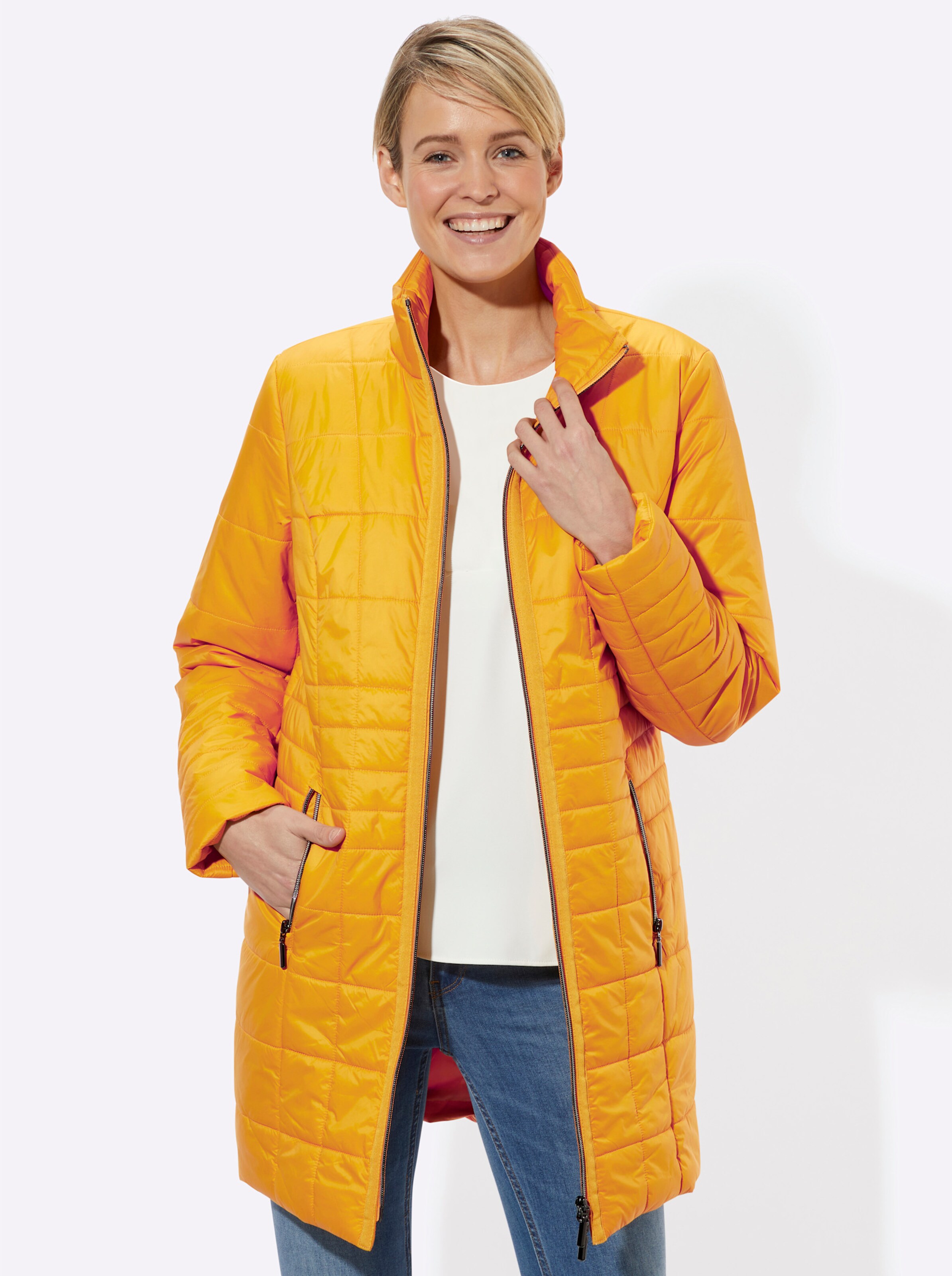 Steppjacke in ocker