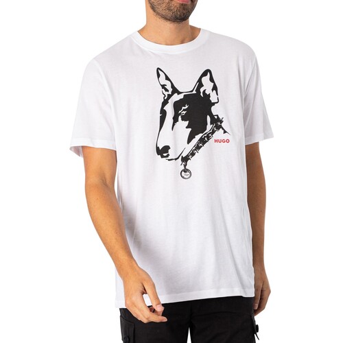 BOSS - Camiseta Gráfica Dammoca Blanco