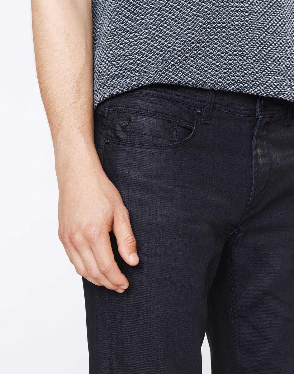 Jean slim enduit marine 