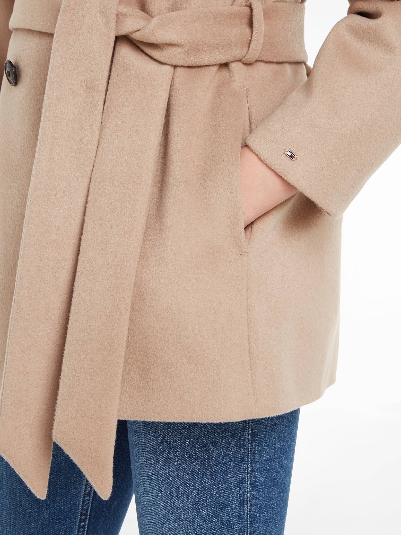 Tommy Hilfiger| Damen Jacke WOOL BLEND mit Wolle