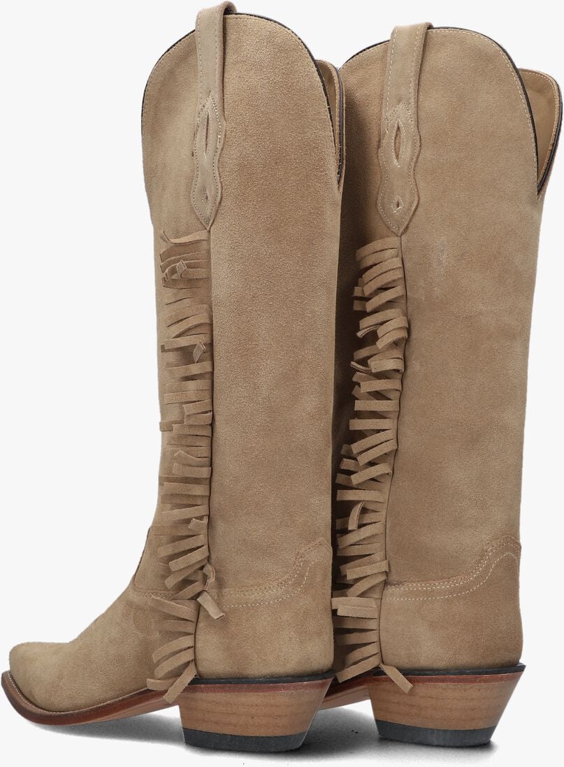 BOOTSTOCK beige bootstock cowboylaarzen ruffle high shaft women