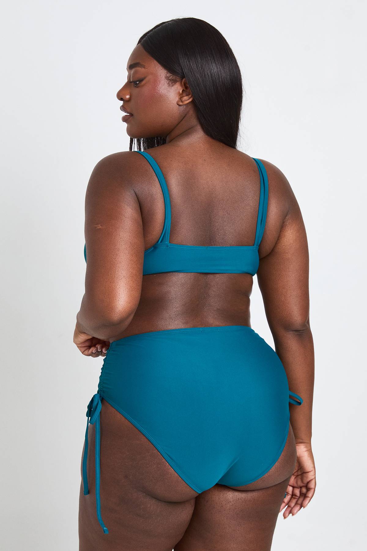boohoo Bas De Maillot De Bain Grande Taille Essentiels Taille Haute Gainant