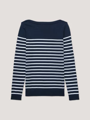 Suéter Adaptive Heritage Stripe com Decote Canoa