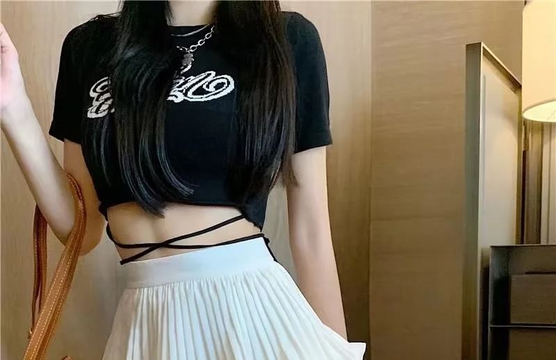 Asiris - Hoge taille, effen gelaagde mini-tule rok