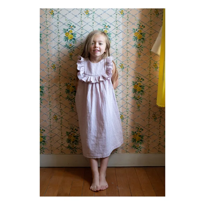 Risu Risu Robe de Nuit Plumetis Bio Nila | Lilas