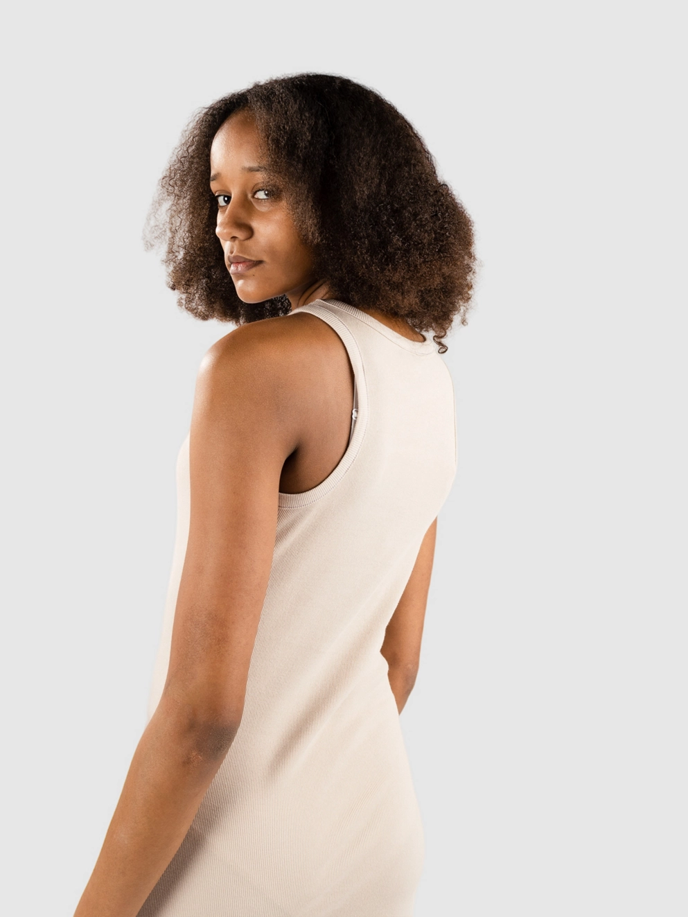 Blue Tomato A-Line Rib Dress sand
