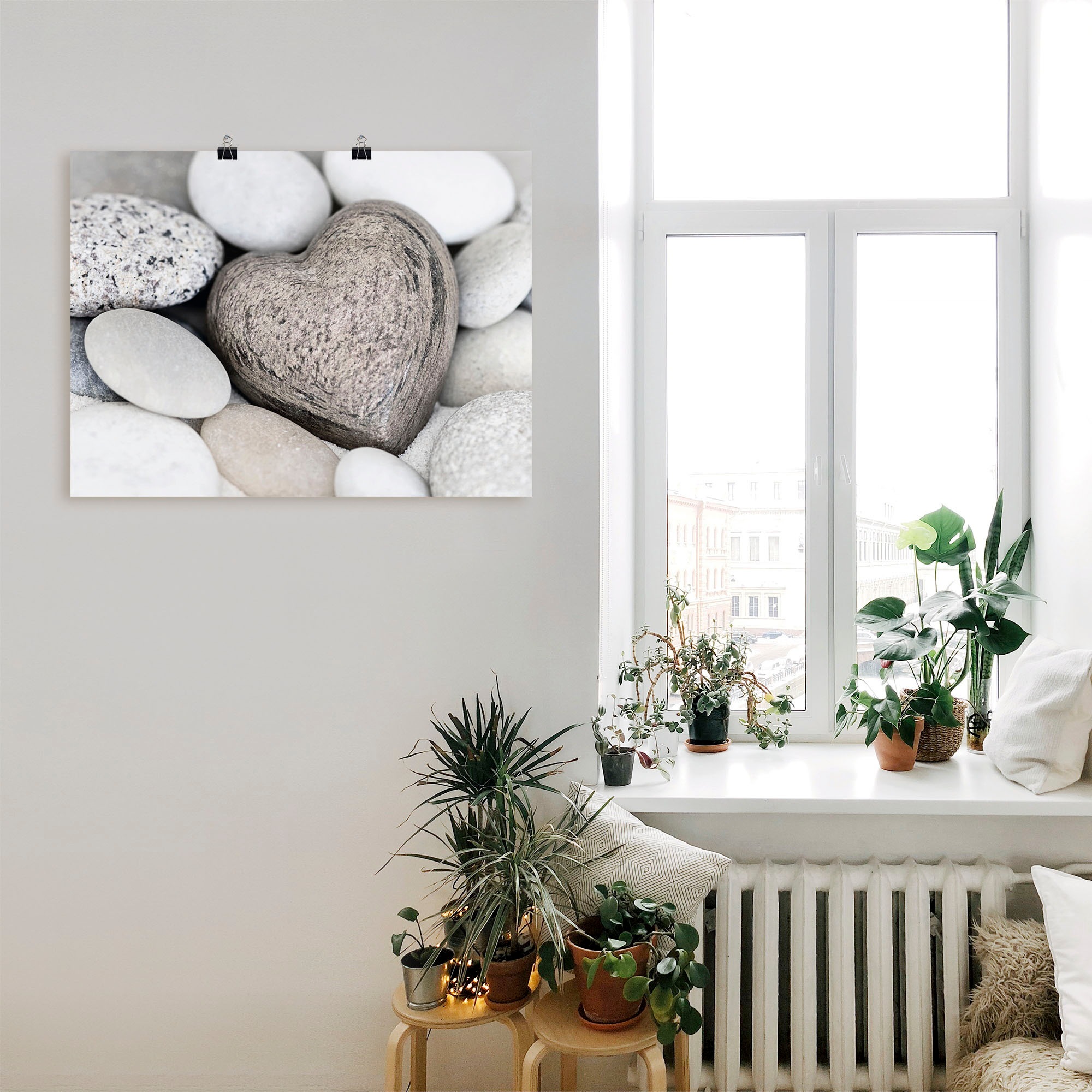 Artland Wandbild »Steinherz« Zen 1 Stk. tlg. als Leinwandbild, Poster in verschied. Grössen