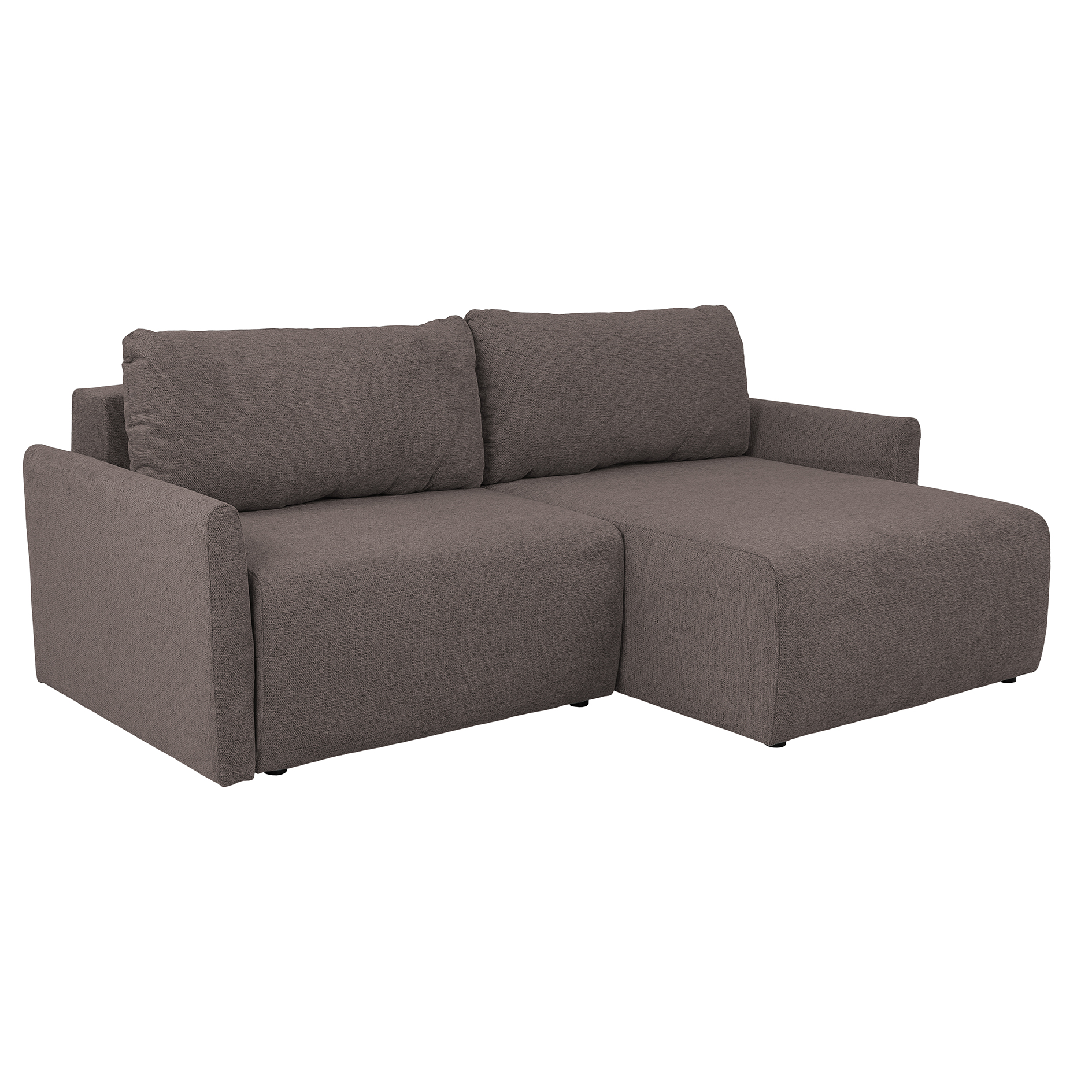 Ecksofa - mocca - Liegefunktion und Staukasten - 228x146 cm