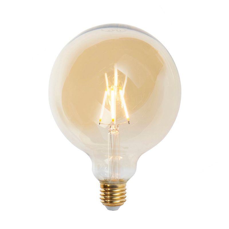 E27 dimbare LED filament lamp G125 goldline 5W 450 lm 2200K