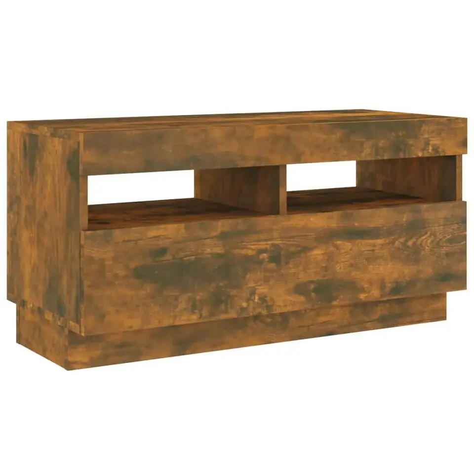 vidaXL - 2-delige TV-meubel met LED - 2 formaten - Gerookt eiken - Hout