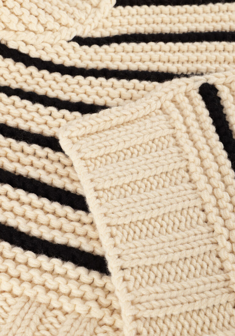 SUMMUM gebroken wit summum vest sleeveless cardigan chunky ribble knit