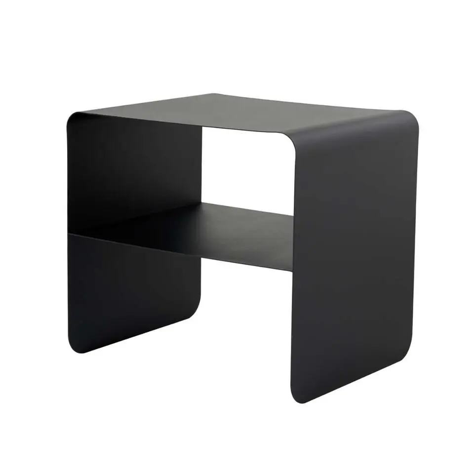 CALICOSY - Bijzettafel SLOAN - Zwart - 56x45x52 cm