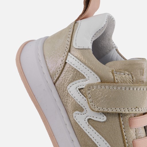 Muyters Velcro Sneakers goud Leer
