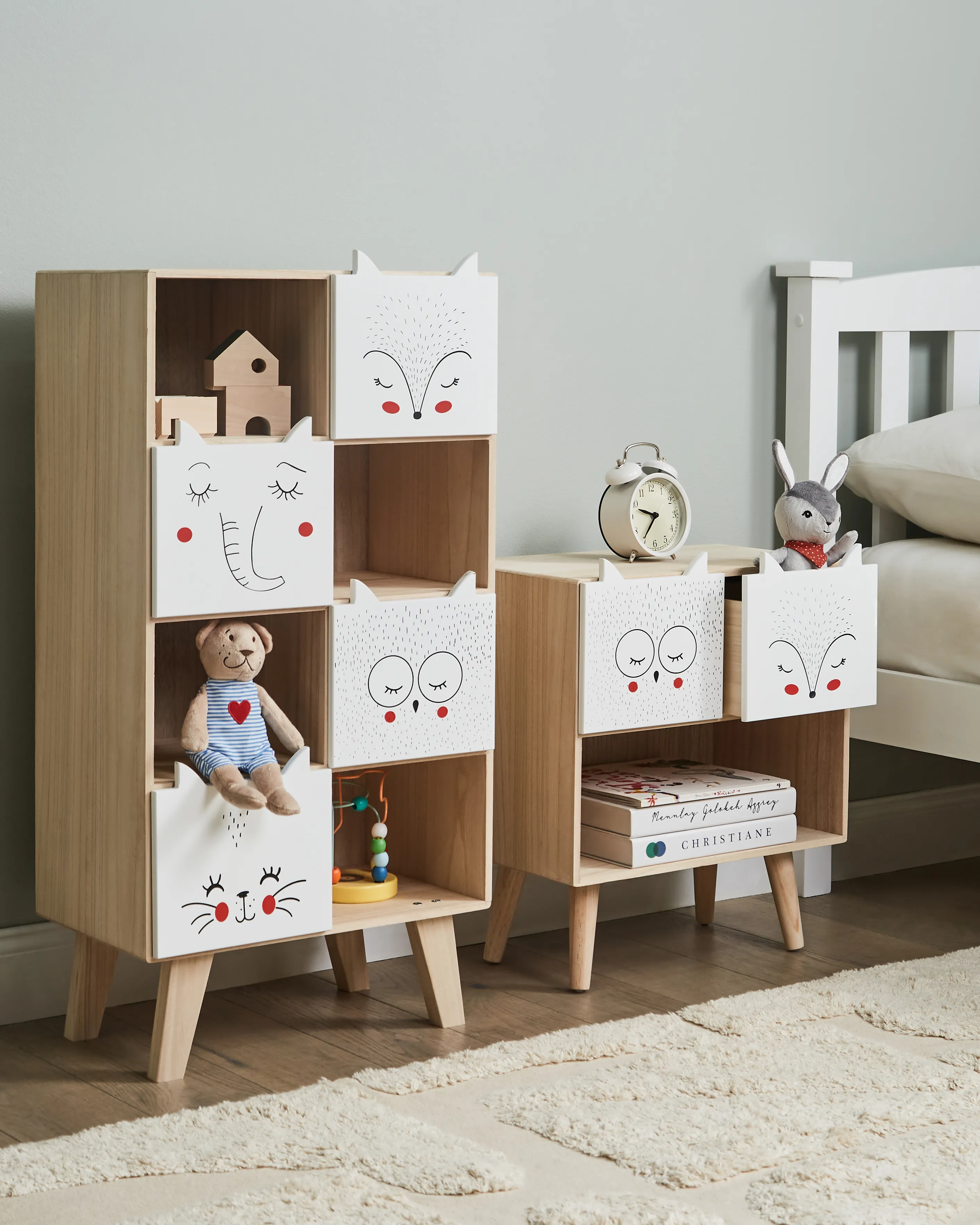 Boekenkast met 4 planken RUPERT 79 cm Lichtbruin