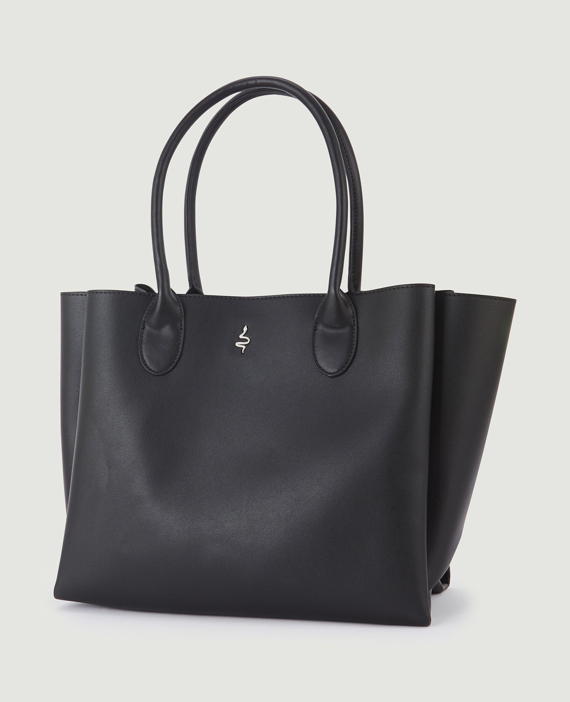 Grand cabas en simili - Noir