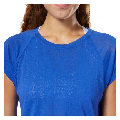 Maillot Manches Courtes Femme Reebok Burnout Bleu