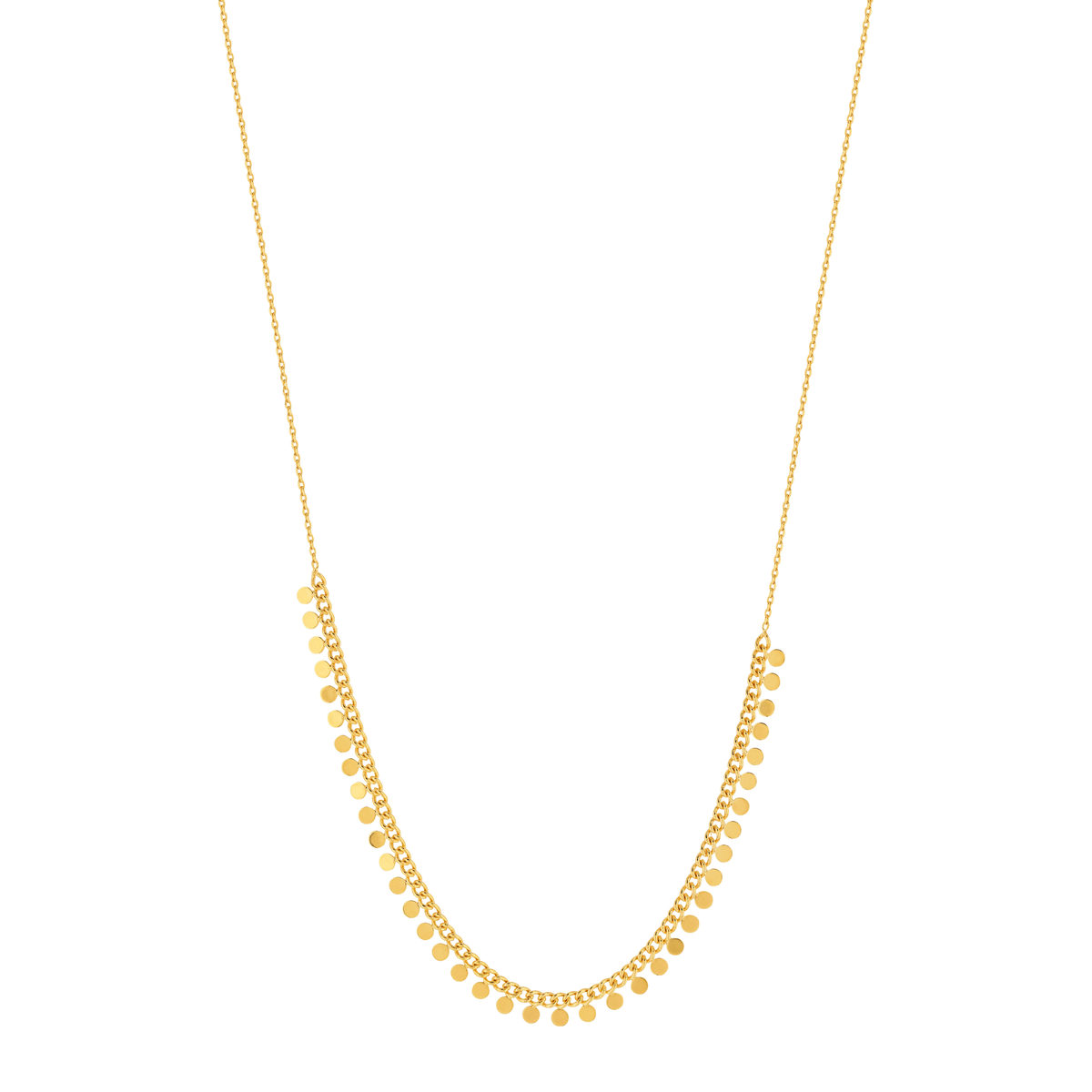 Collier plaqué or pampilles 42 cm