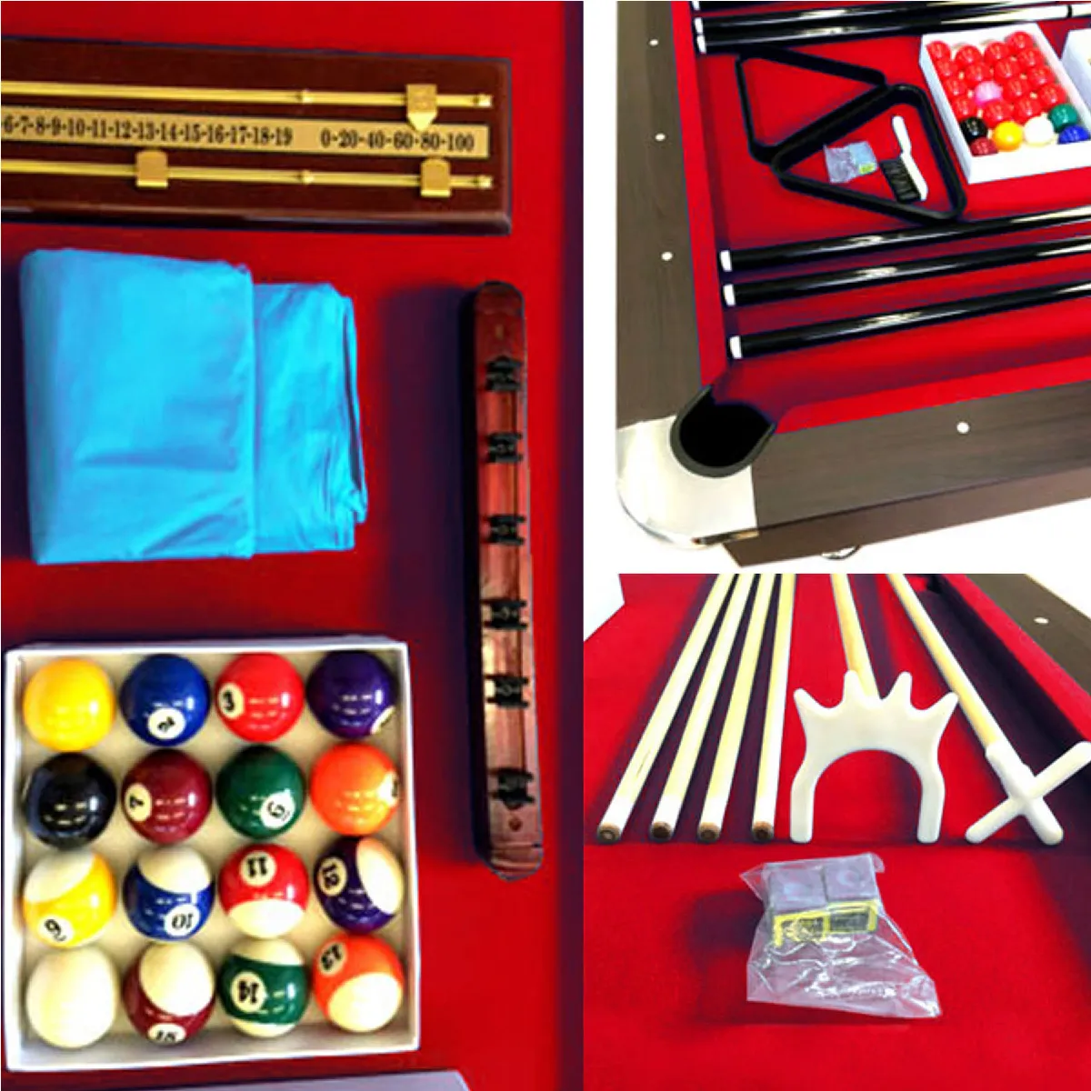 Simba Billard Américain 250cm - Rouge