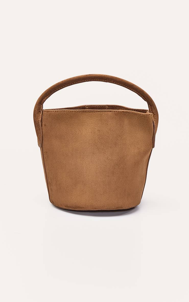 Marron Sac Bandoulière En Faux Suède Beige Avec Détails De Clous Dorés