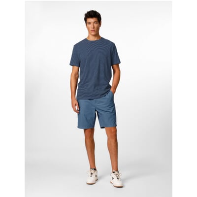 Herren-T-Shirt geringelt, Blau