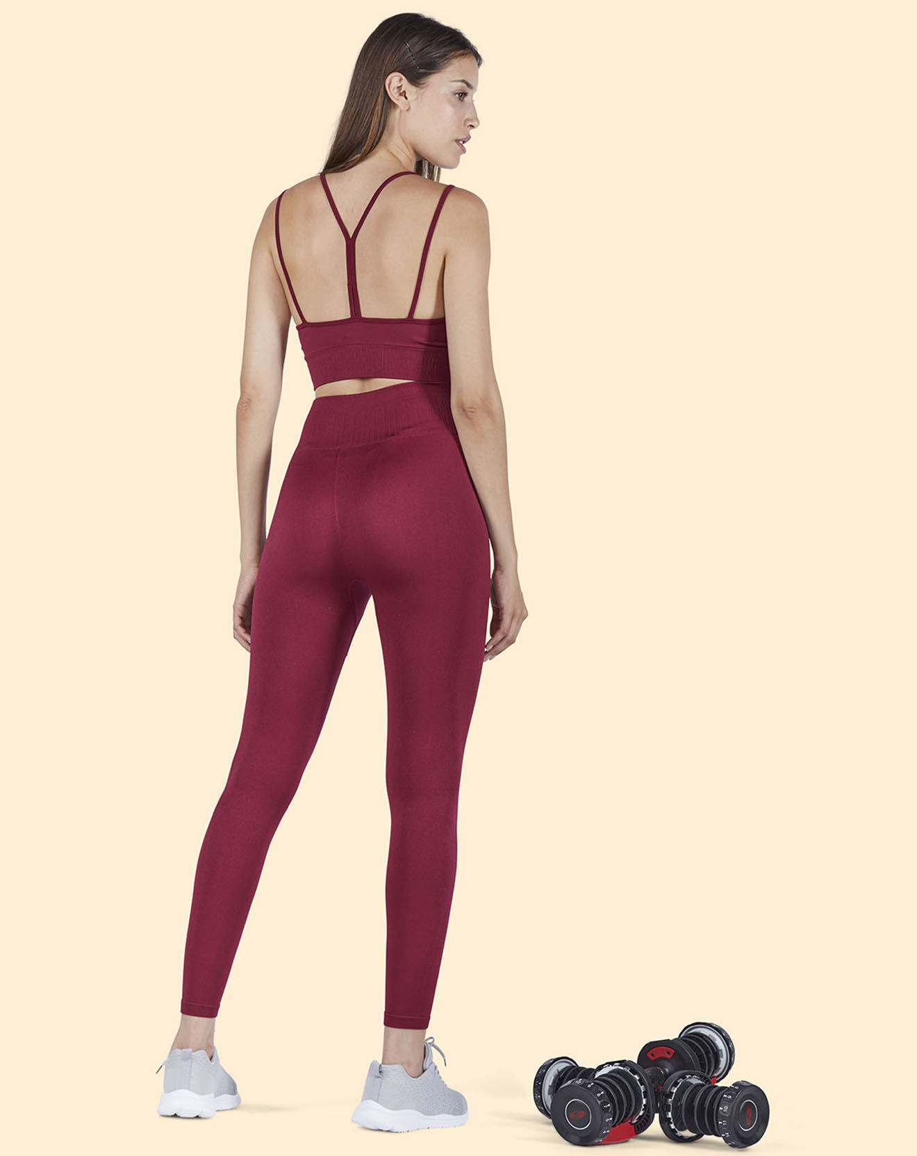 Onamaste Brassière de sport Maintien léger bordeaux
